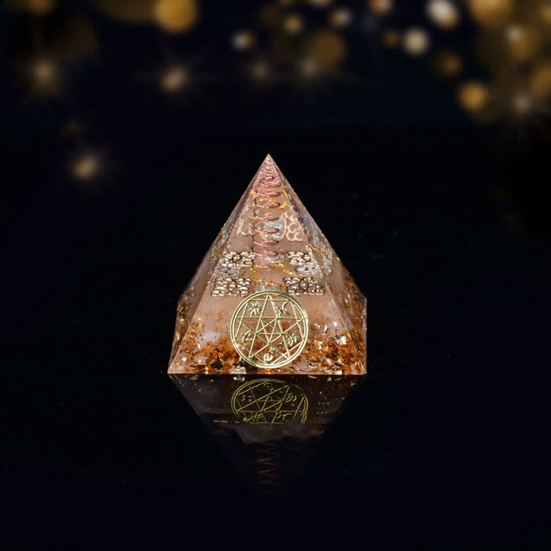 Olivenorma Cinq éléments Métal Bois Eau Feu Terre Orgone Pyramide