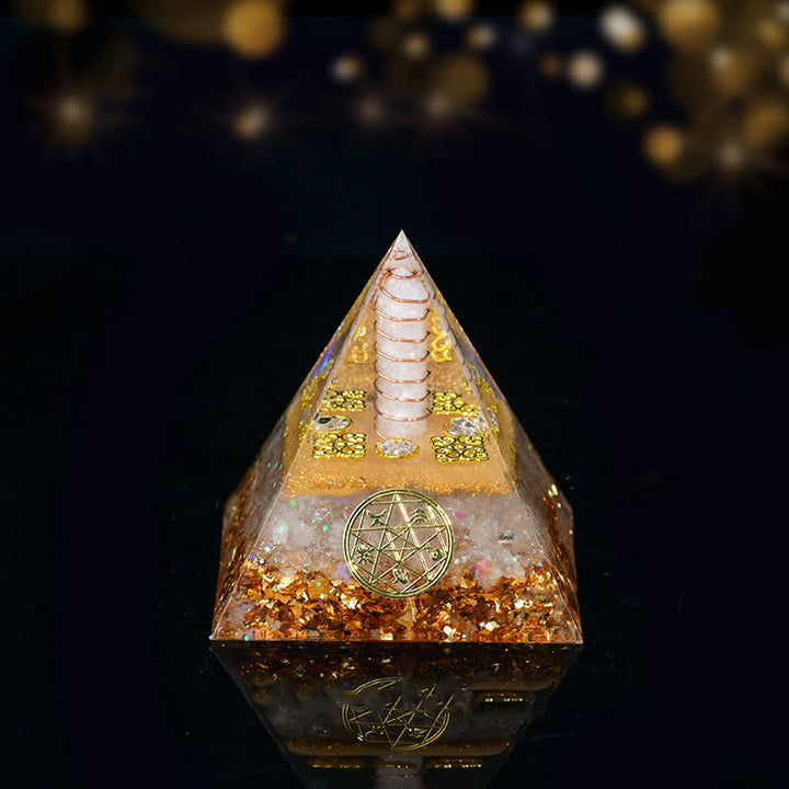 Olivenorma Cinq éléments Métal Bois Eau Feu Terre Orgone Pyramide