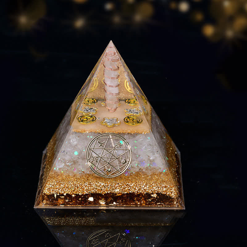 Olivenorma Cinq éléments Métal Bois Eau Feu Terre Orgone Pyramide