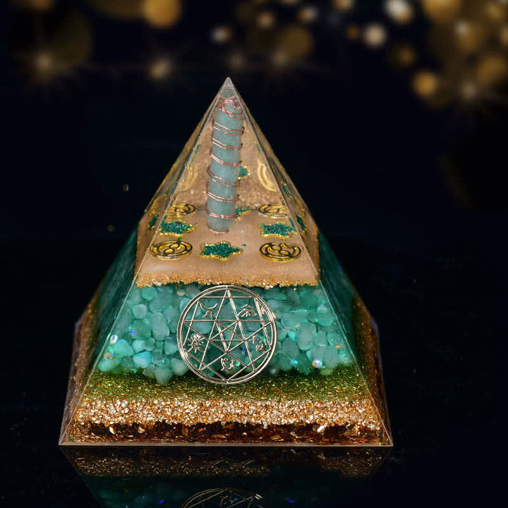 Olivenorma Cinq éléments Métal Bois Eau Feu Terre Orgone Pyramide
