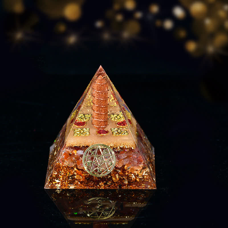 Olivenorma Cinq éléments Métal Bois Eau Feu Terre Orgone Pyramide