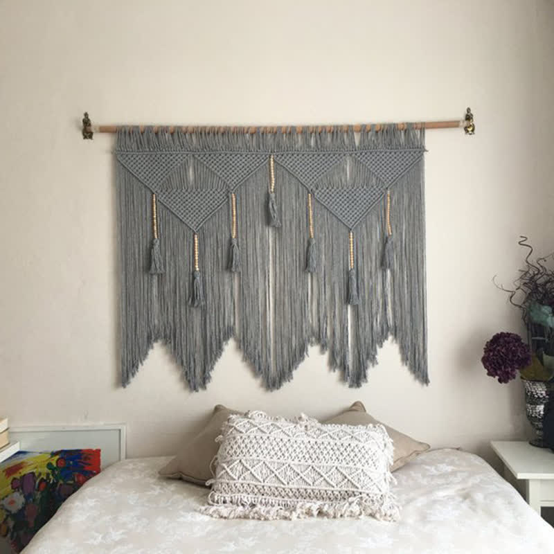 Tapisserie Boho Olivenorma Grande décoration murale en macramé - image 15