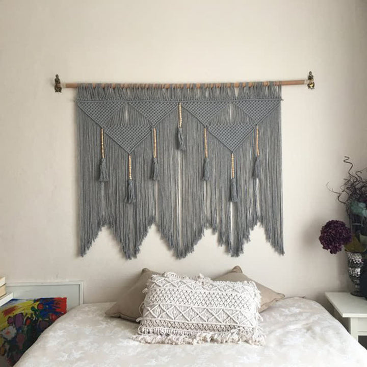 Tapisserie Boho Olivenorma Grande décoration murale en macramé - image 15