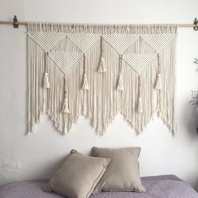 Tapisserie Boho Olivenorma Grande décoration murale en macramé - image 2