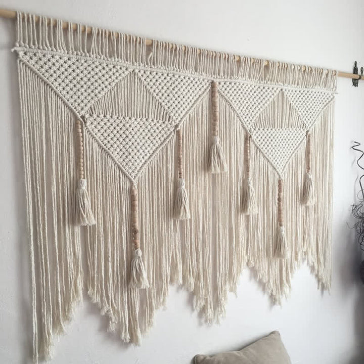 Tapisserie Boho Olivenorma Grande décoration murale en macramé - image 4