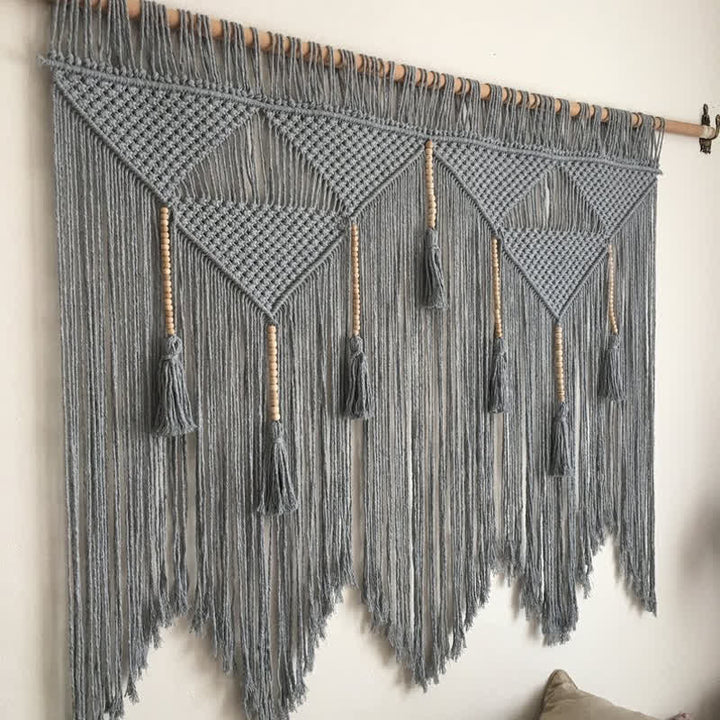 Tapisserie Boho Olivenorma Grande décoration murale en macramé - image 14