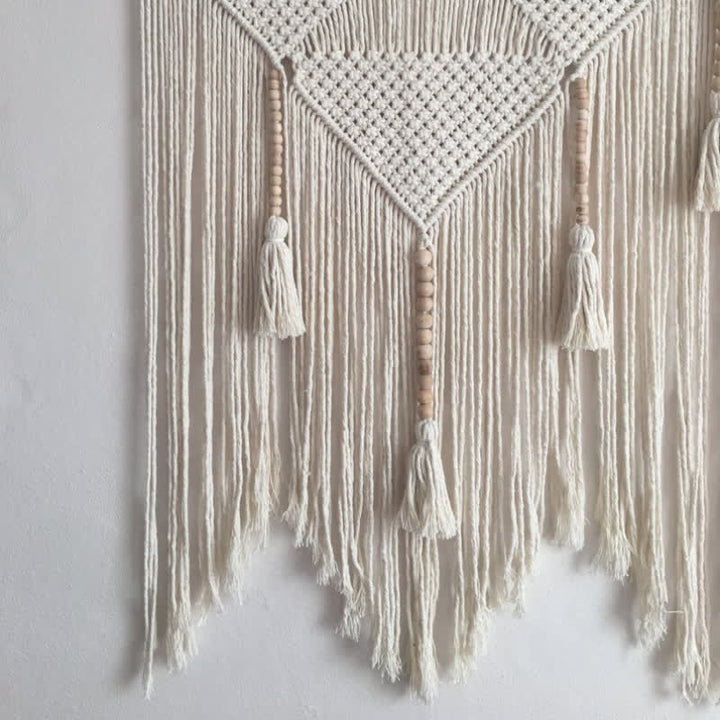 Tapisserie Boho Olivenorma Grande décoration murale en macramé - image 6
