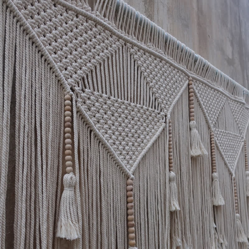 Tapisserie Boho Olivenorma Grande décoration murale en macramé - image 16