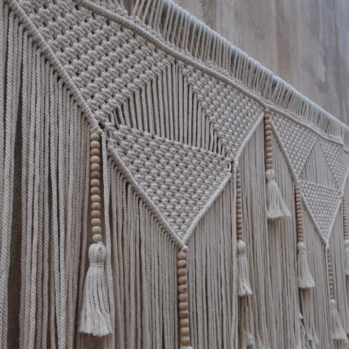 Tapisserie Boho Olivenorma Grande décoration murale en macramé - image 16