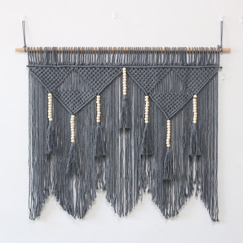 Tapisserie Boho Olivenorma Grande décoration murale en macramé - image 12