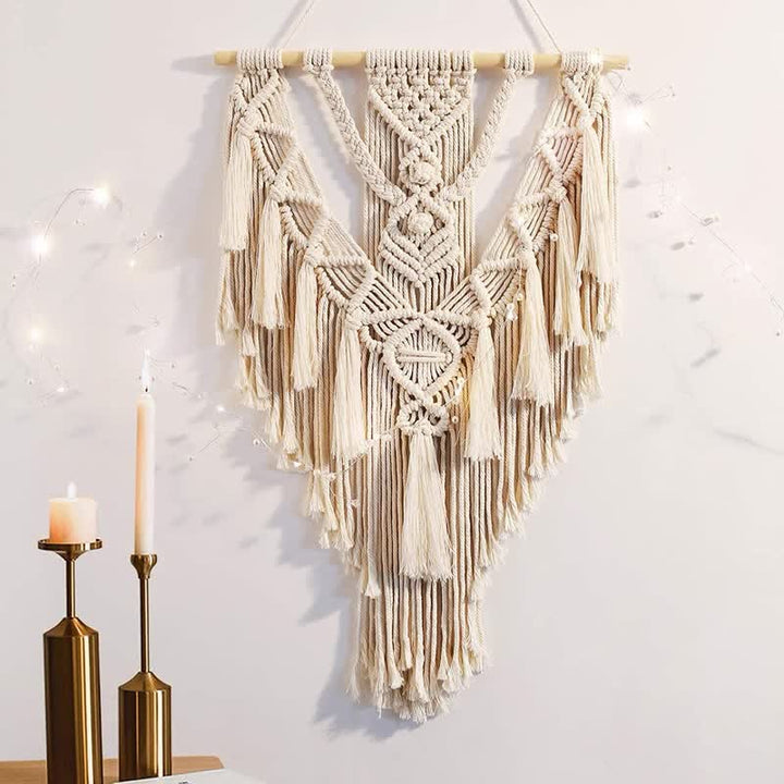 Décoration murale tissée en macramé Boho Olivenorma