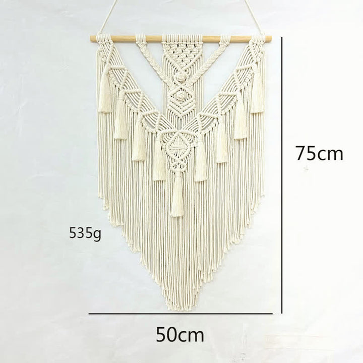 Décoration murale tissée en macramé Boho Olivenorma