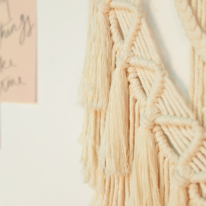 Décoration murale tissée en macramé Boho Olivenorma