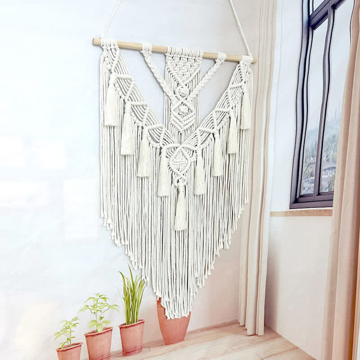 Décoration murale tissée en macramé Boho Olivenorma