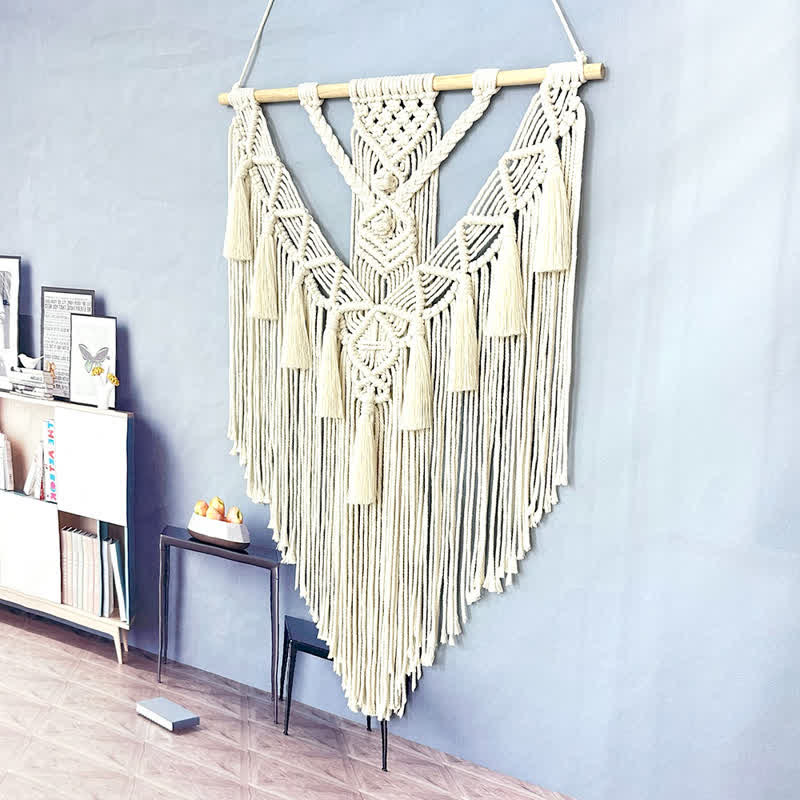 Décoration murale tissée en macramé Boho Olivenorma
