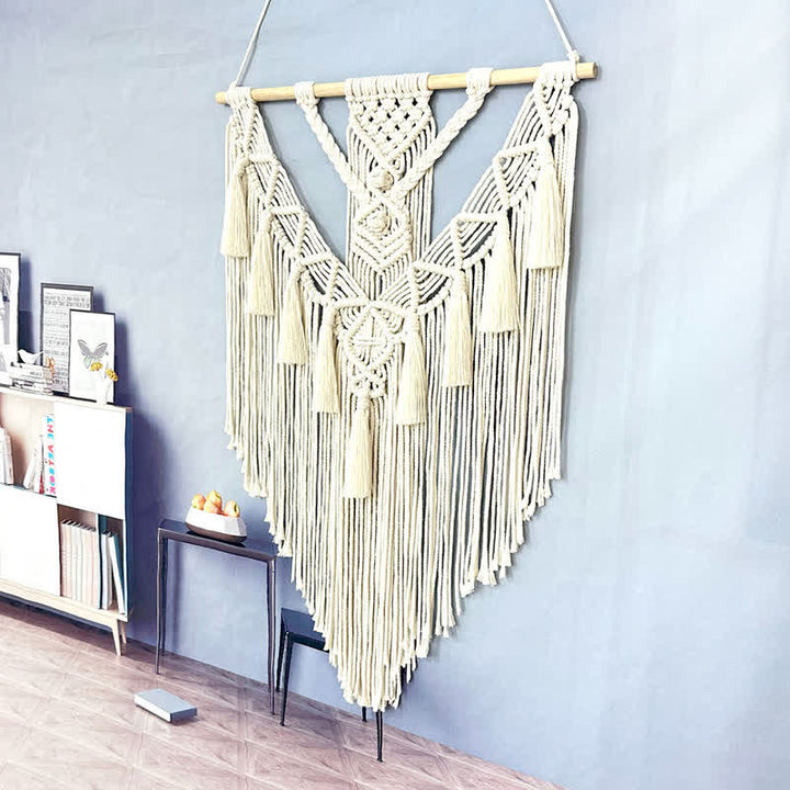 Décoration murale tissée en macramé Boho Olivenorma