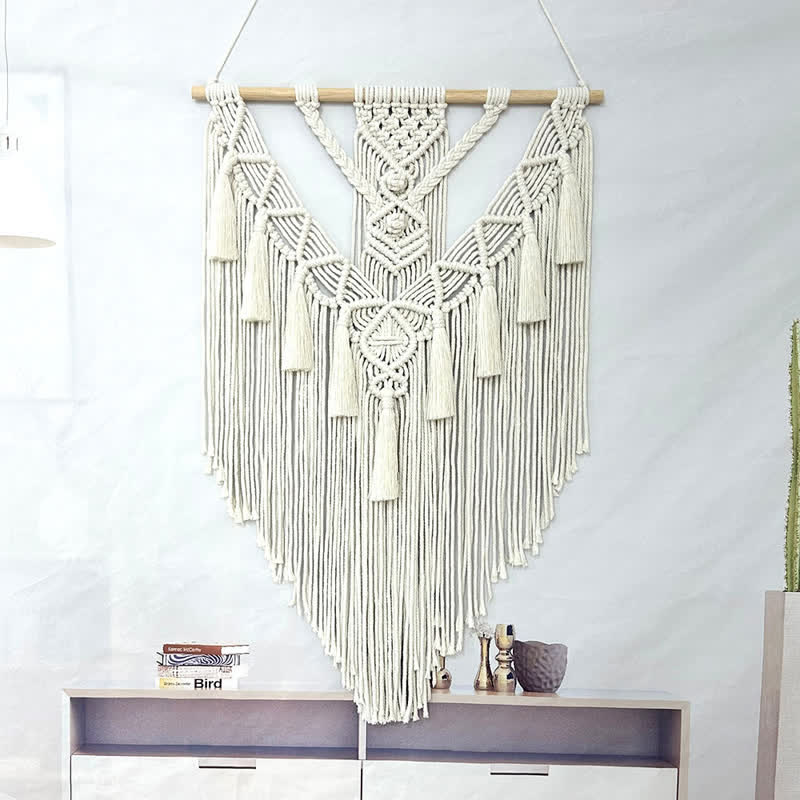 Décoration murale tissée en macramé Boho Olivenorma