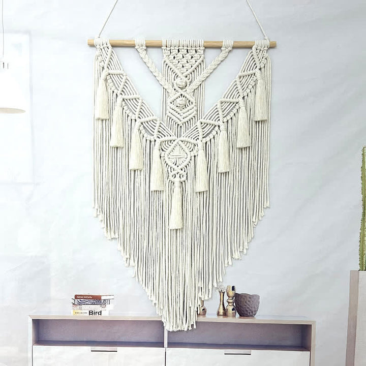 Décoration murale tissée en macramé Boho Olivenorma