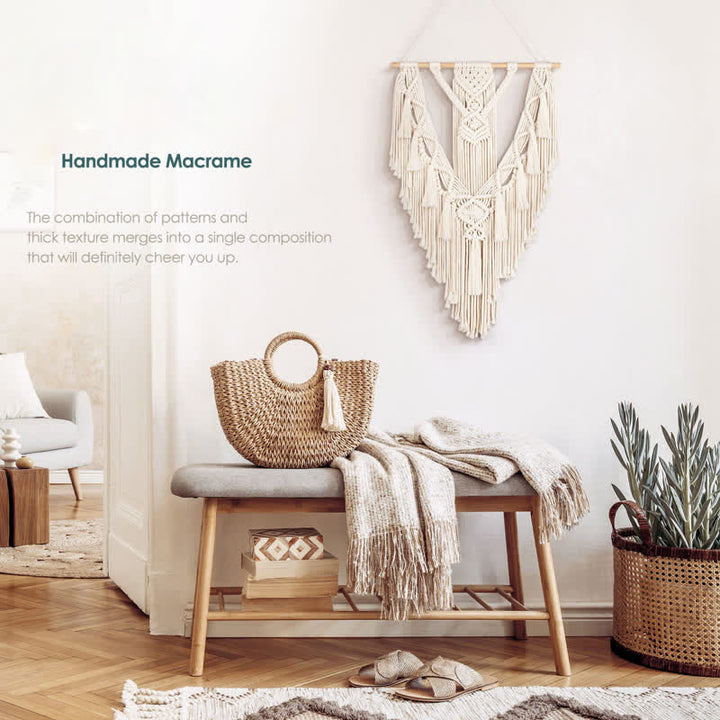 Décoration murale tissée en macramé Boho Olivenorma