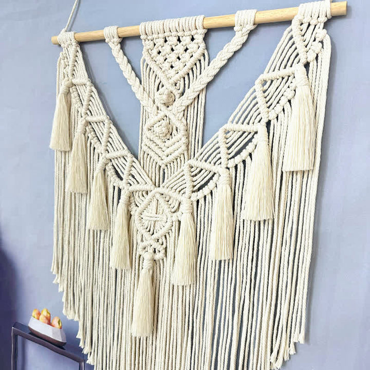 Décoration murale tissée en macramé Boho Olivenorma