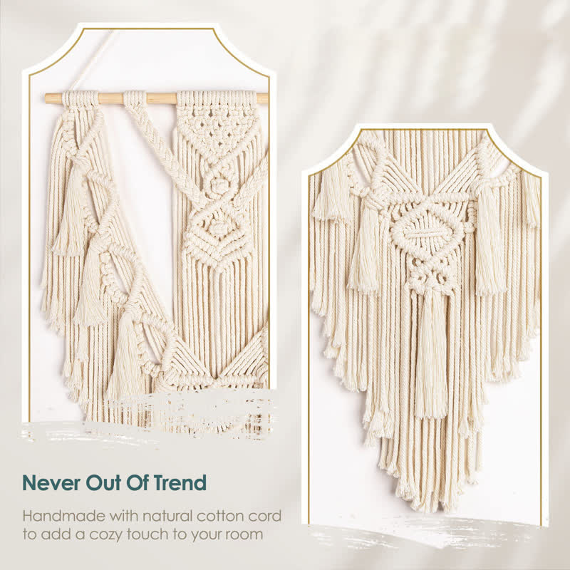 Décoration murale tissée en macramé Boho Olivenorma