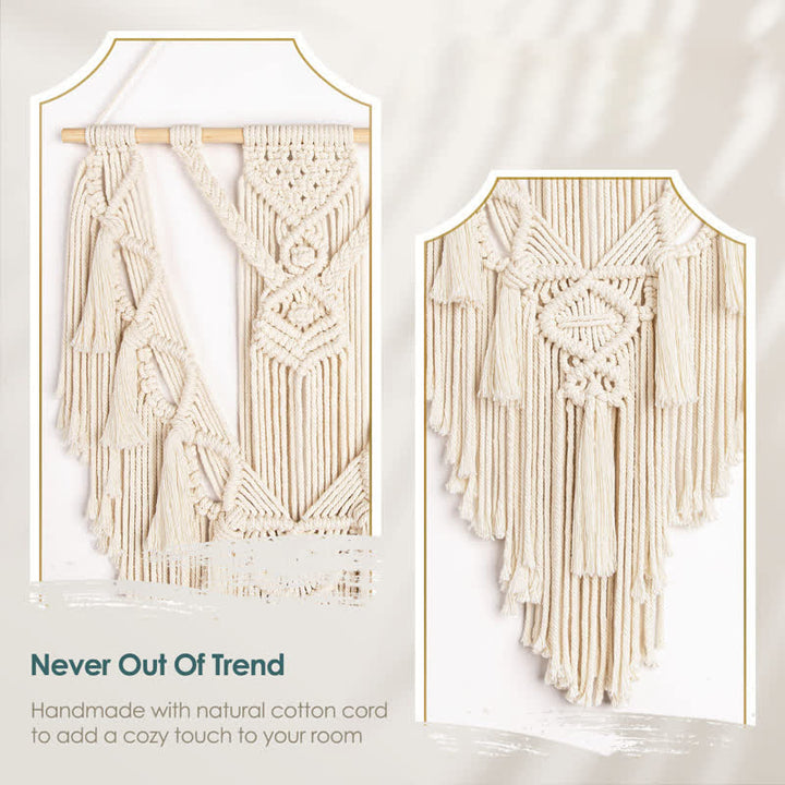 Décoration murale tissée en macramé Boho Olivenorma