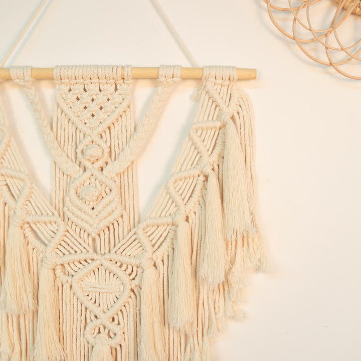 Décoration murale tissée en macramé Boho Olivenorma
