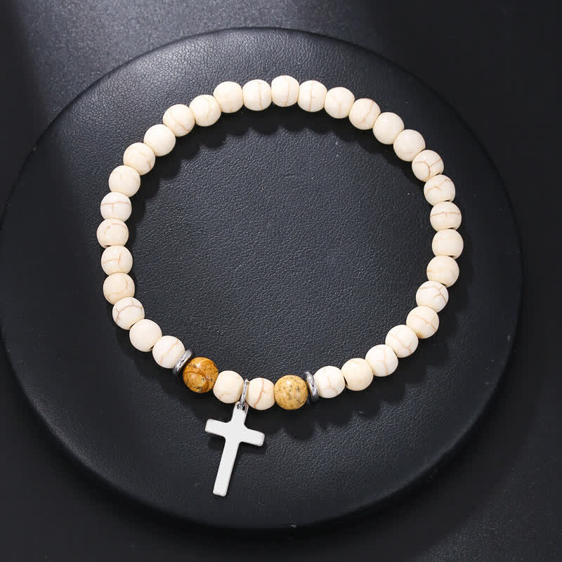 Bracelet en perles de pierre naturelle de Bohème pour homme Olivenorma