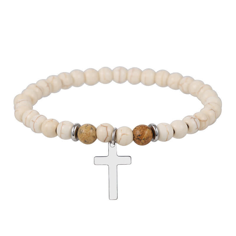Bracelet en perles de pierre naturelle de Bohème pour homme Olivenorma