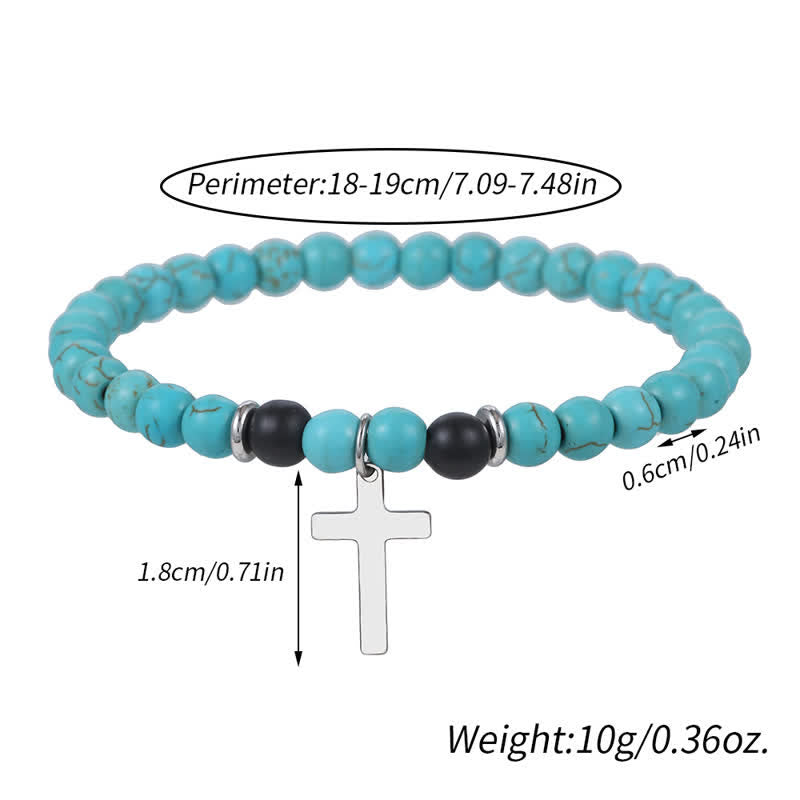 Bracelet en perles de pierre naturelle de Bohème pour homme Olivenorma