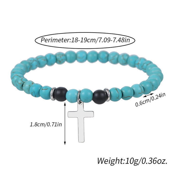 Bracelet en perles de pierre naturelle de Bohème pour homme Olivenorma