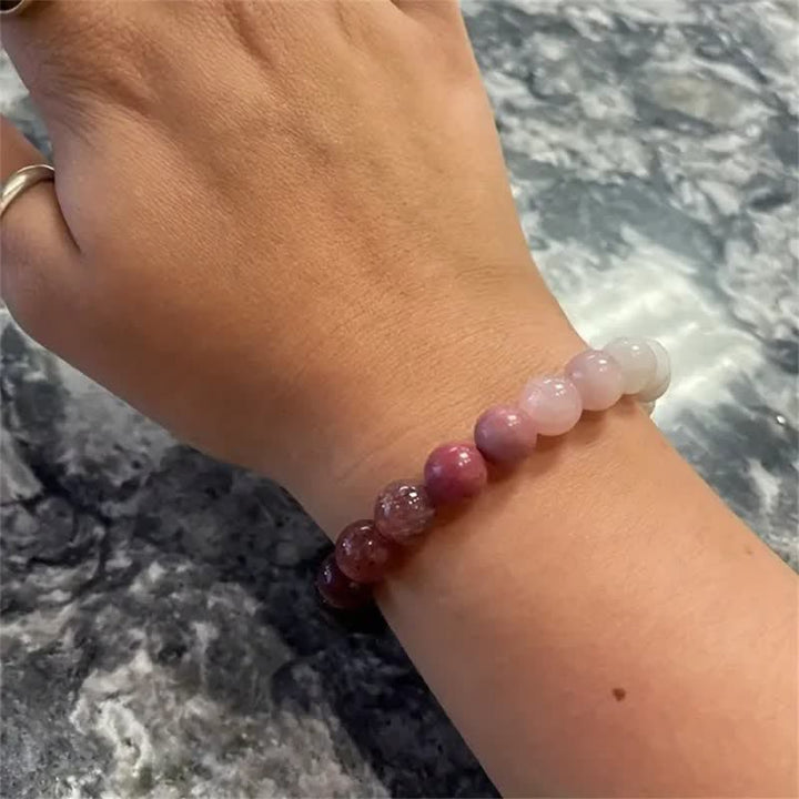Bracelet Olivenorma « Lovers Spell » en quartz fraise et améthyste 8 mm