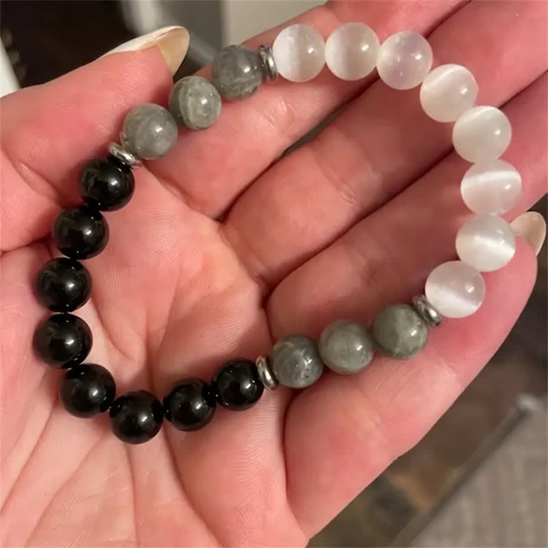 Bracelet de perles en pierre naturelle Olivenorma "Protection" 