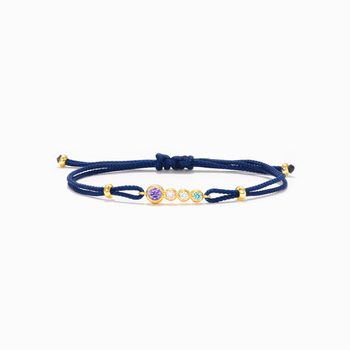 Bracelet personnalisé avec 2 à 7 pierres de naissance Olivenorma 