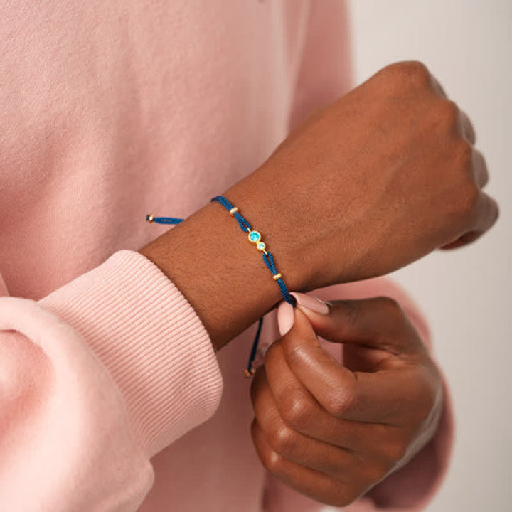 Bracelet personnalisé avec 2 à 7 pierres de naissance Olivenorma 