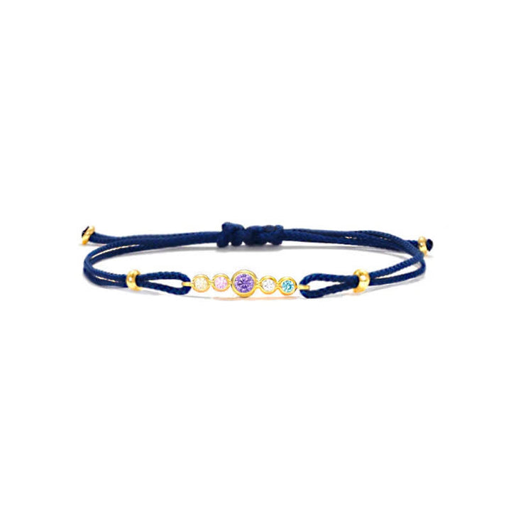 Bracelet personnalisé avec 2 à 7 pierres de naissance Olivenorma 