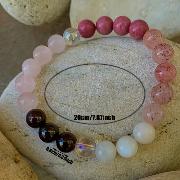 Bracelet en perles de pierre naturelle Olivenorma « Attract Love » 
