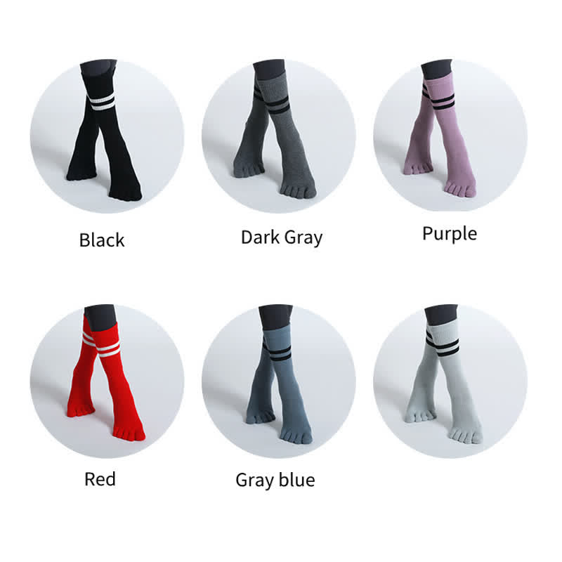 Olivenorma Pilates Chaussettes antidérapantes à cinq doigts Chaussettes de yoga
