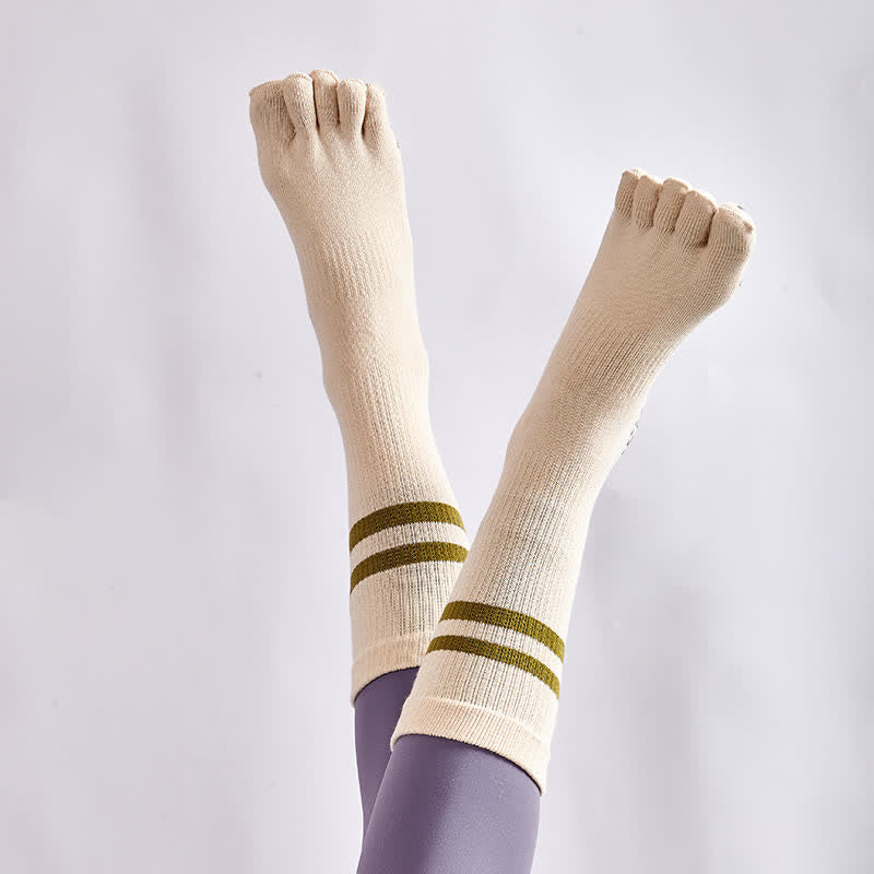 Olivenorma Pilates Chaussettes antidérapantes à cinq doigts Chaussettes de yoga