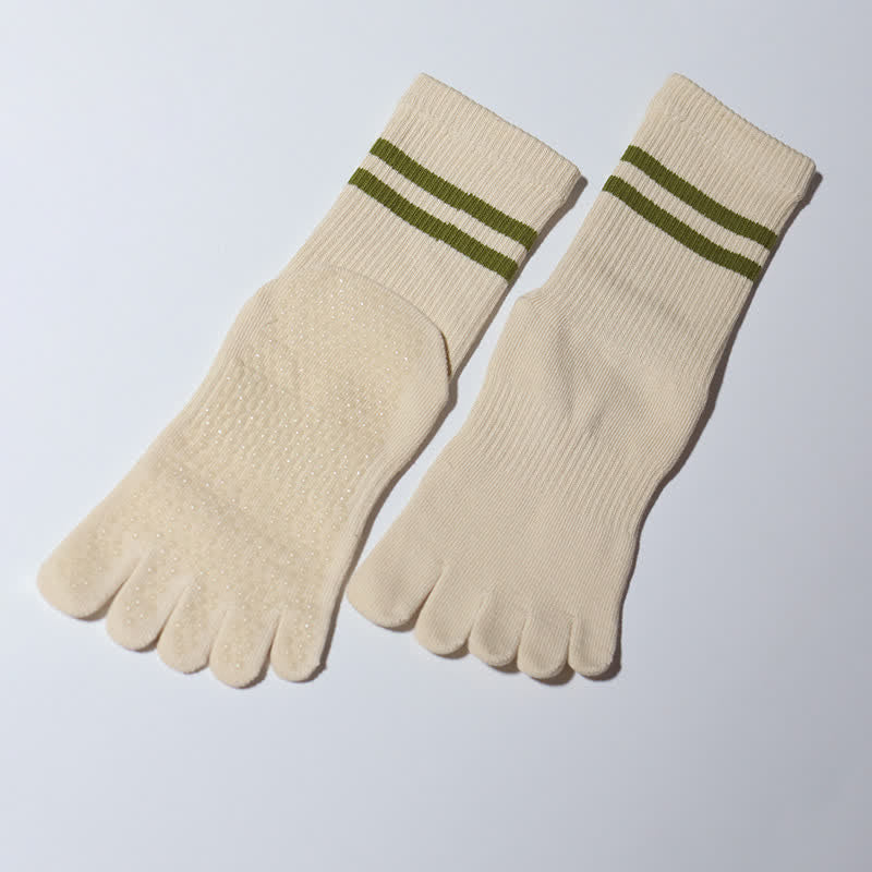 Olivenorma Pilates Chaussettes antidérapantes à cinq doigts Chaussettes de yoga