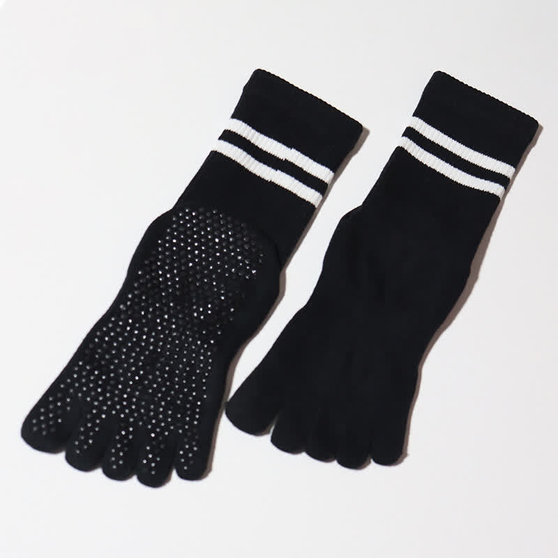 Chaussettes de Pilates Olivenorma antidérapantes, respirantes et idéales pour l'entraînement à la barre et en studio, ainsi que pour le yoga. - Noir - 10 paires - image 3