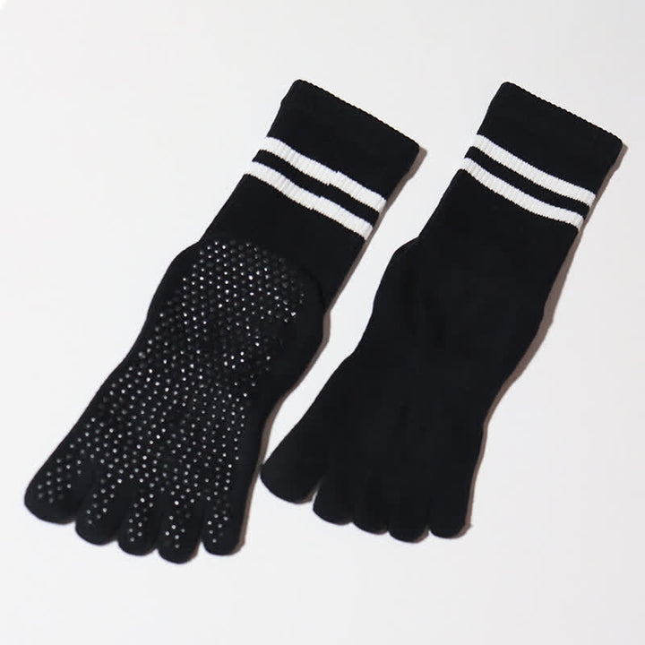 Chaussettes de Pilates Olivenorma antidérapantes, respirantes et idéales pour l'entraînement à la barre et en studio, ainsi que pour le yoga. - Noir - 10 paires - image 3