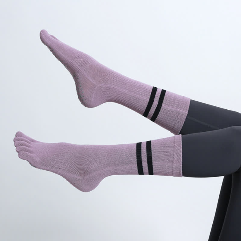 Olivenorma Pilates Chaussettes antidérapantes à cinq doigts Chaussettes de yoga