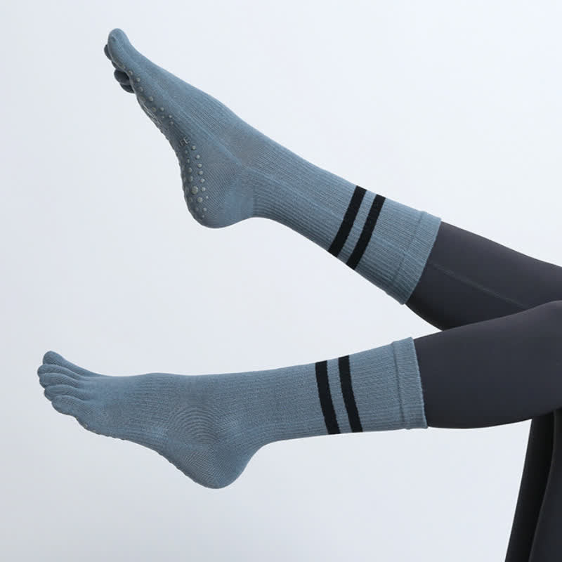 Olivenorma Pilates Chaussettes antidérapantes à cinq doigts Chaussettes de yoga