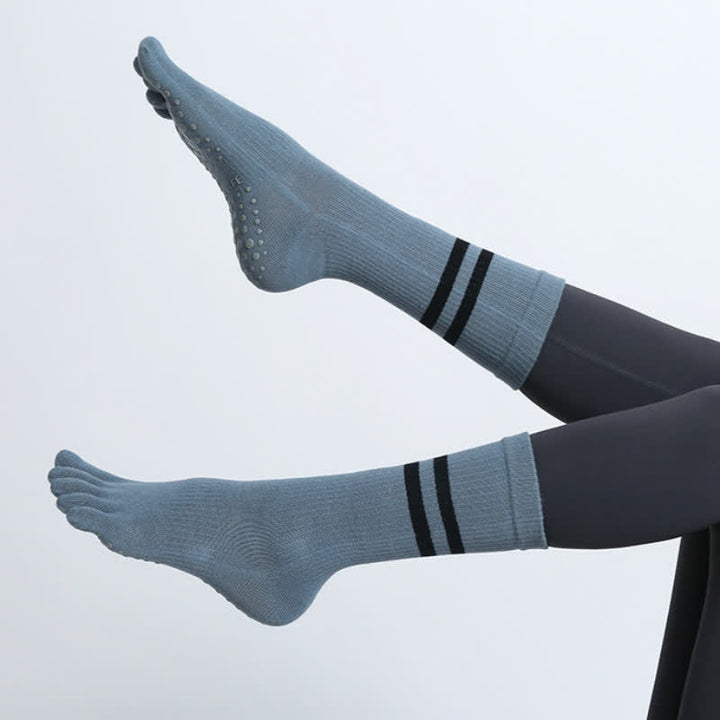Olivenorma Pilates Chaussettes antidérapantes à cinq doigts Chaussettes de yoga