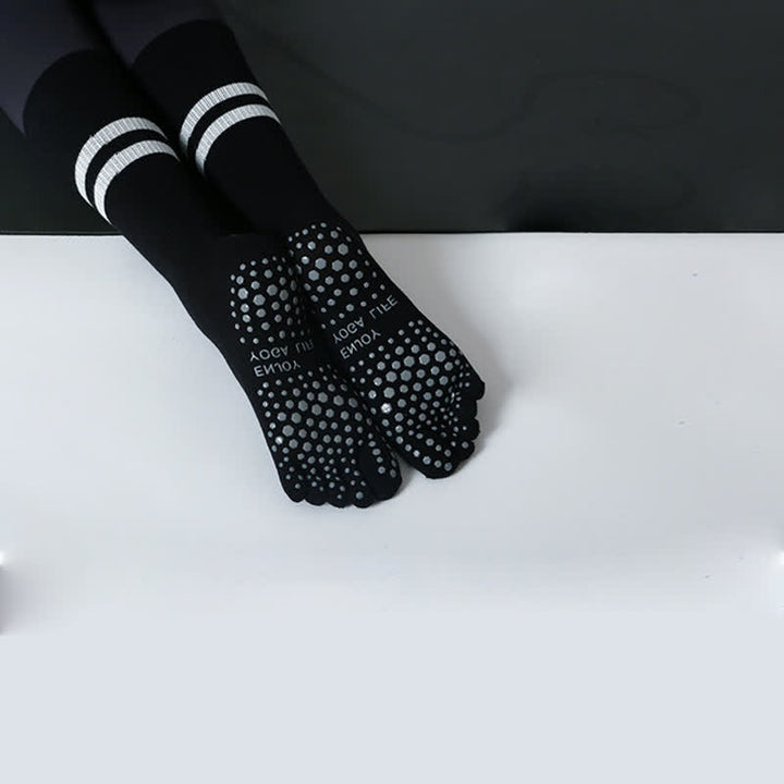 Olivenorma Pilates Chaussettes antidérapantes à cinq doigts Chaussettes de yoga