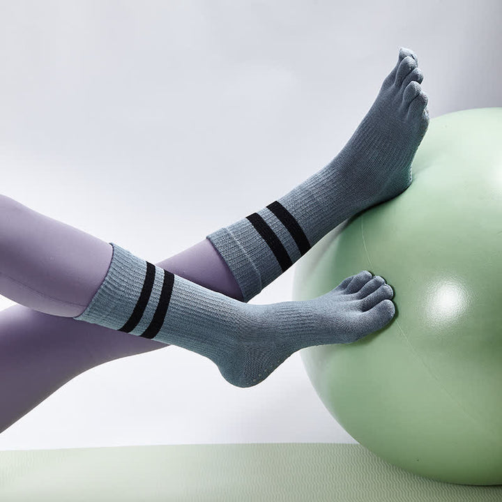 Olivenorma Pilates Chaussettes antidérapantes à cinq doigts Chaussettes de yoga