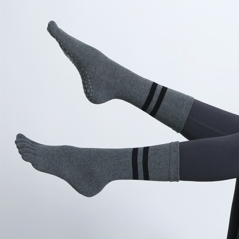 Olivenorma Pilates Chaussettes antidérapantes à cinq doigts Chaussettes de yoga