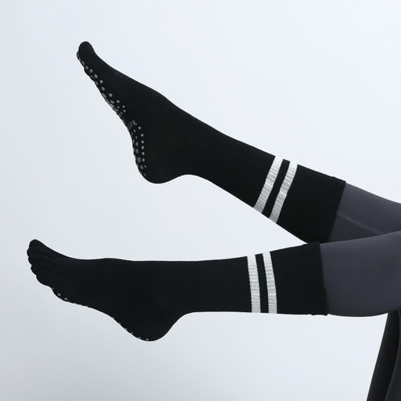 Olivenorma Pilates Chaussettes antidérapantes à cinq doigts Chaussettes de yoga