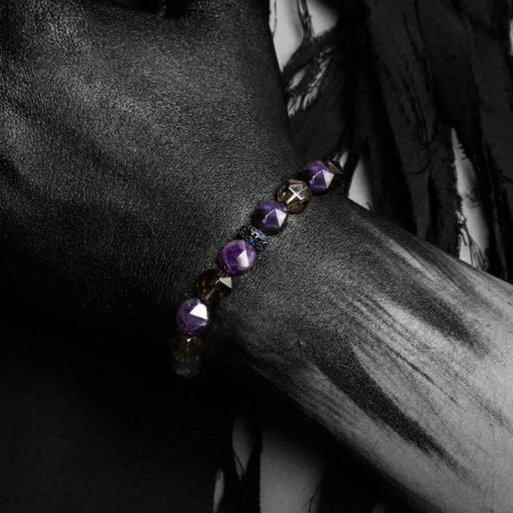Bracelet en perles d'améthyste naturelle Olivenorma « Mystères » 